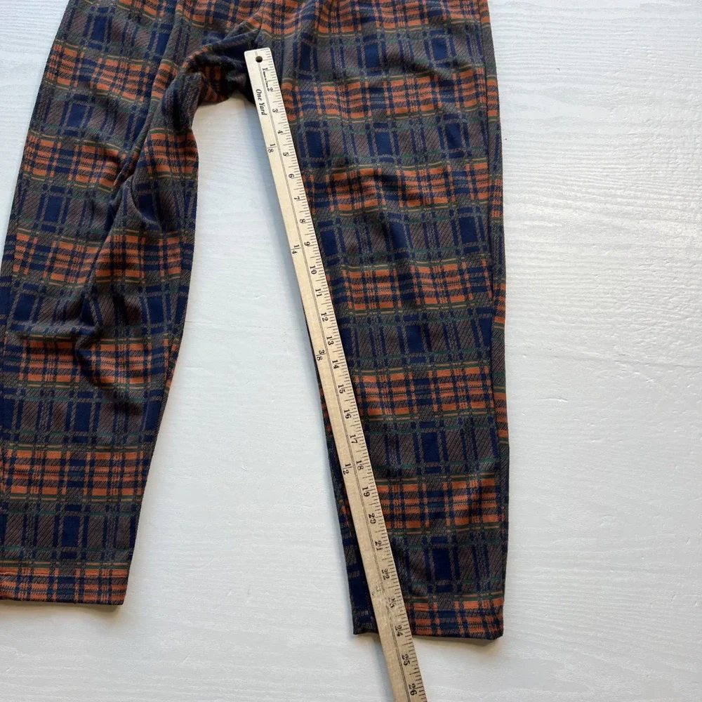 Free People Pants Womens S Brecan High Rise Pleated Plaid Ankle Crop